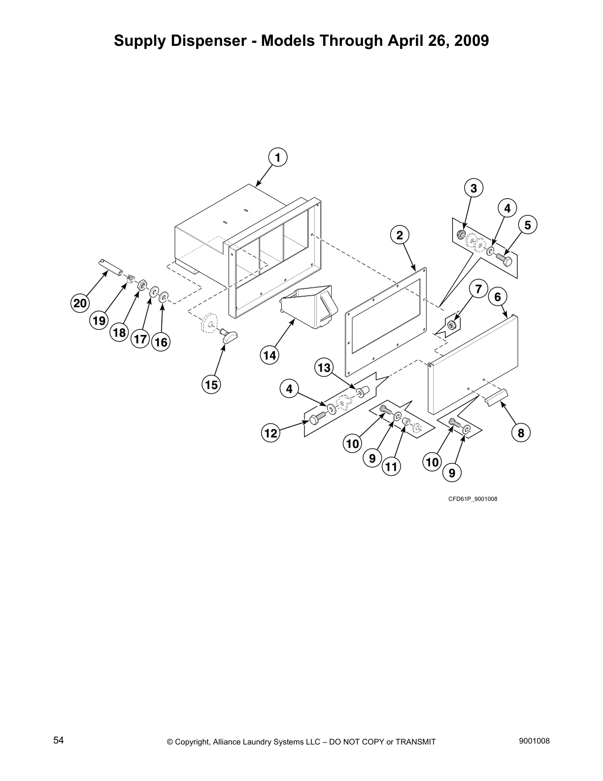 Supply Dispenser - Models Through April 26, 2009