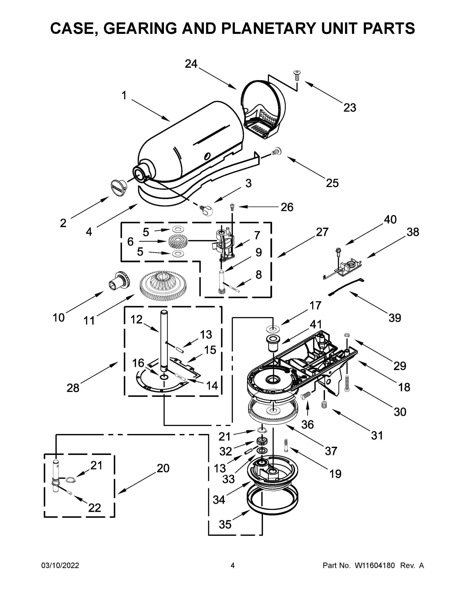 03 - CASE, GEARING AND PLANETARY UNIT PARTS