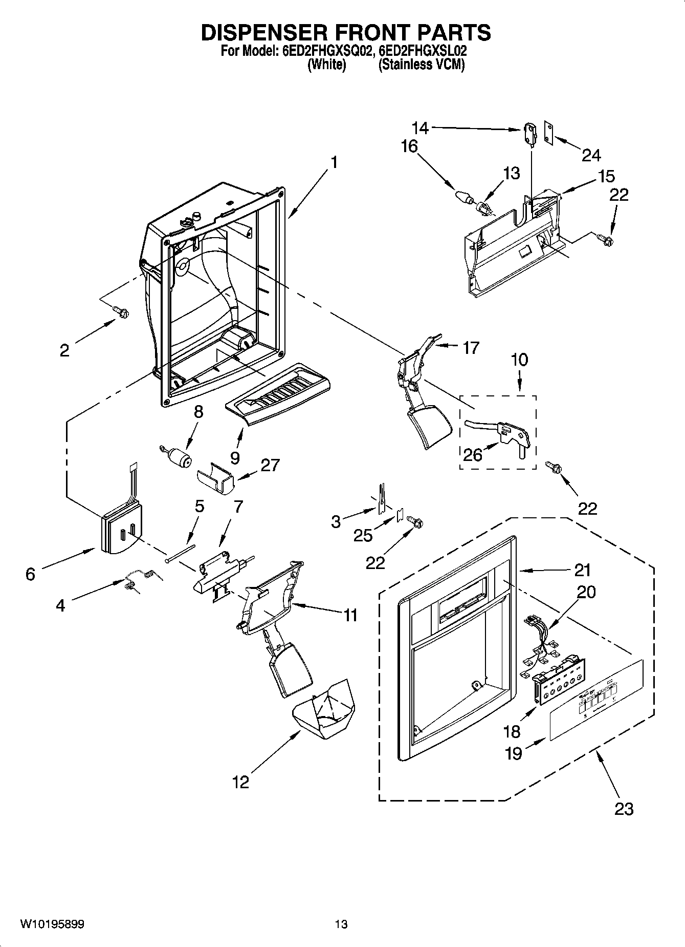 09 - DISPENSER FRONT PARTS
