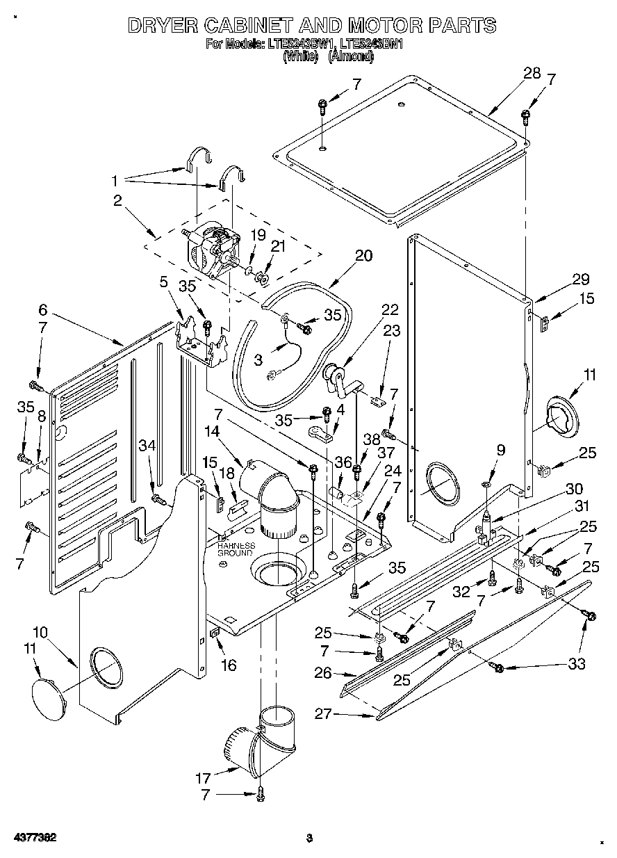03 - DRYER CABINET AND MOTOR