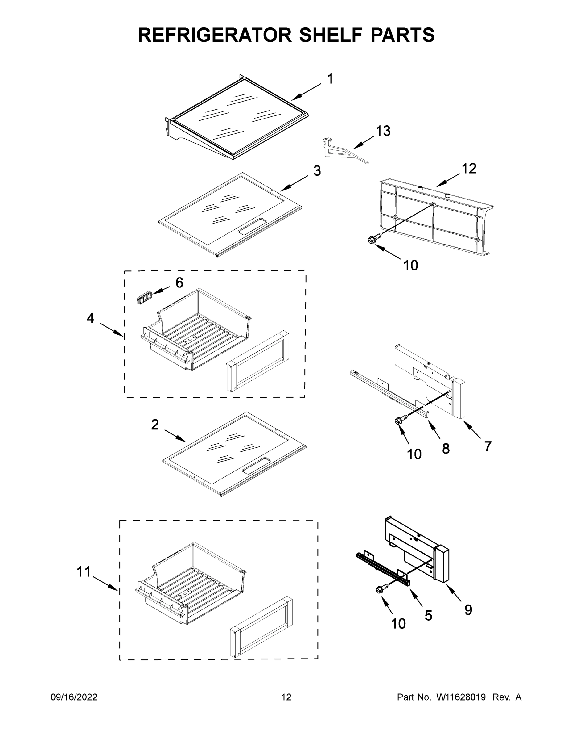 07 - REFRIGERATOR SHELF PARTS