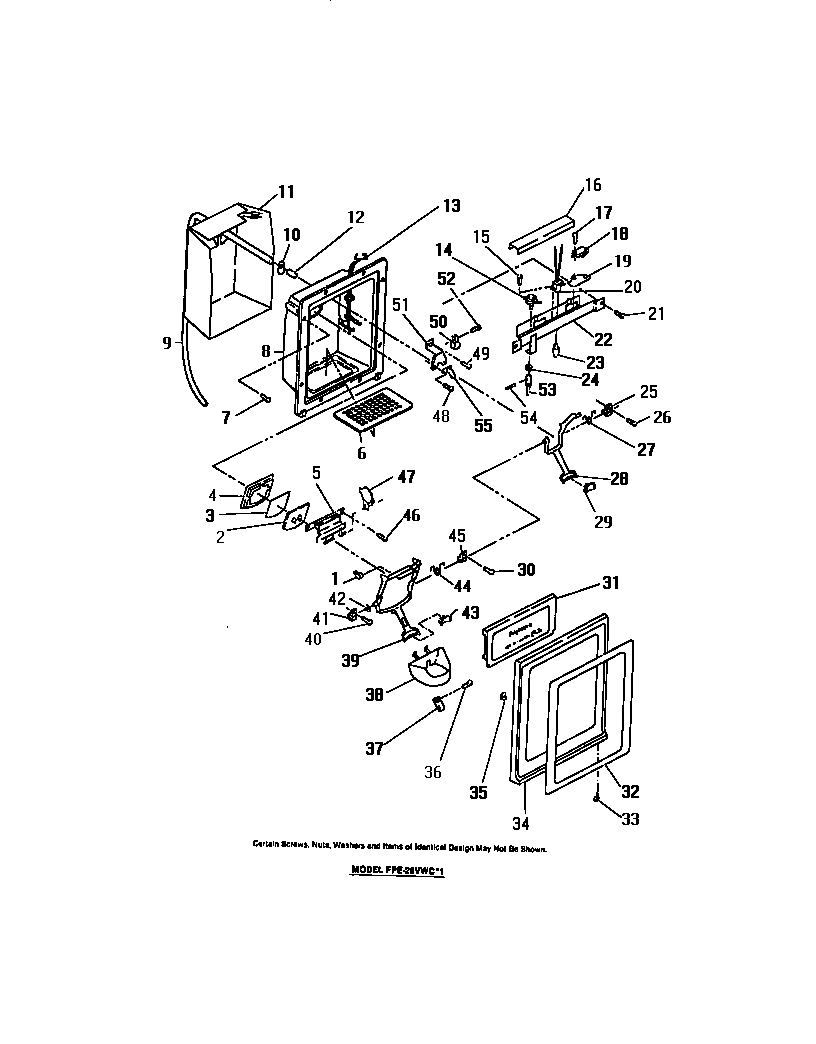 10 - FREEZER COMPARTMENT DOOR, DISPENSER