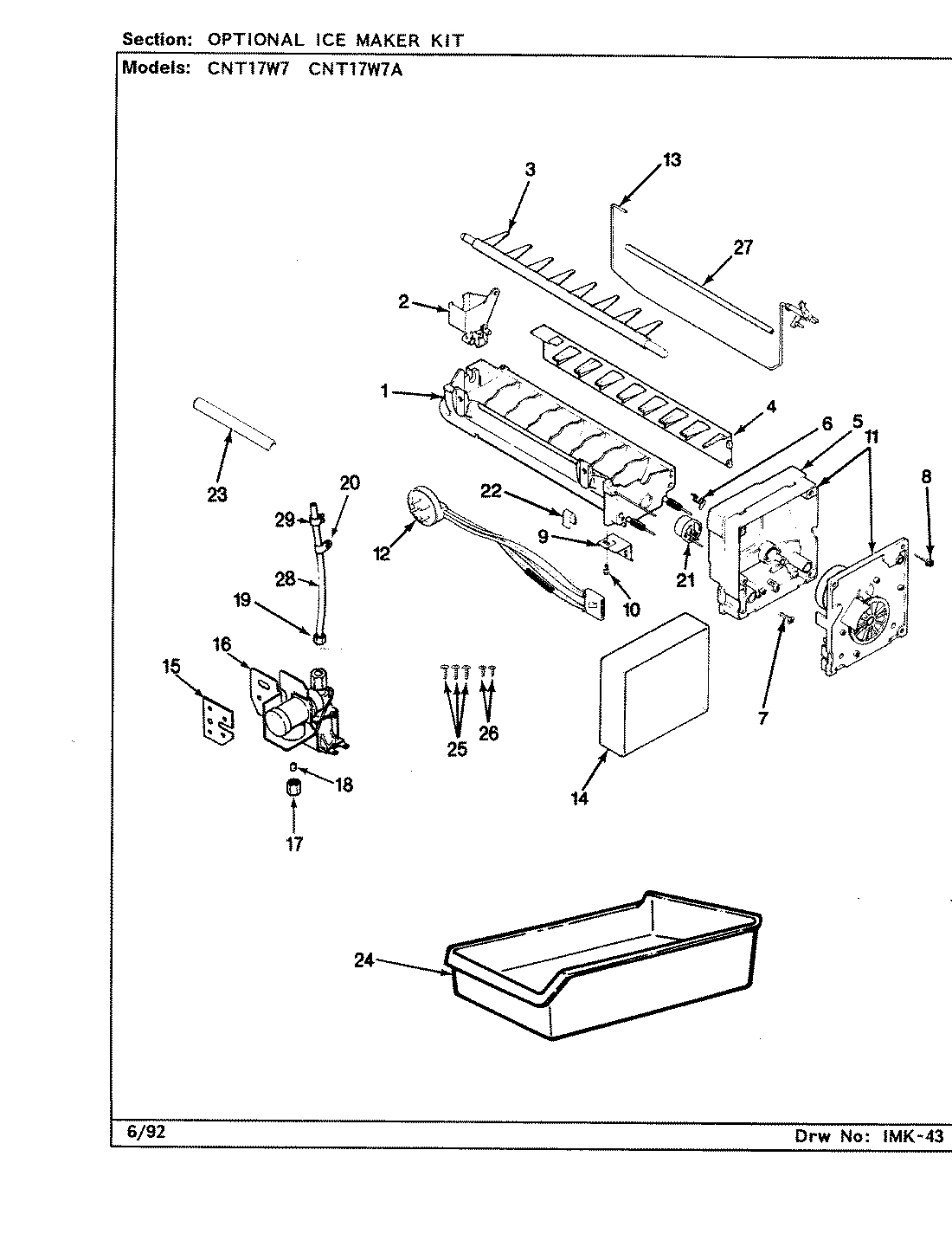 02 - OPTIONAL ICE MAKER KIT