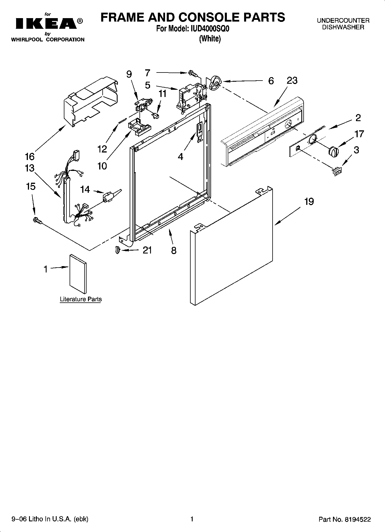 01 - FRAME AND CONSOLE PARTS