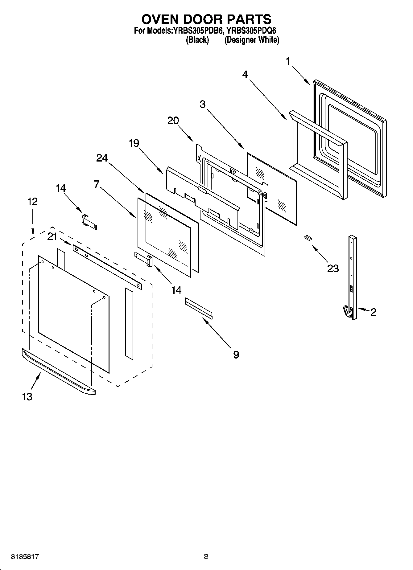 02 - OVEN DOOR PARTS
