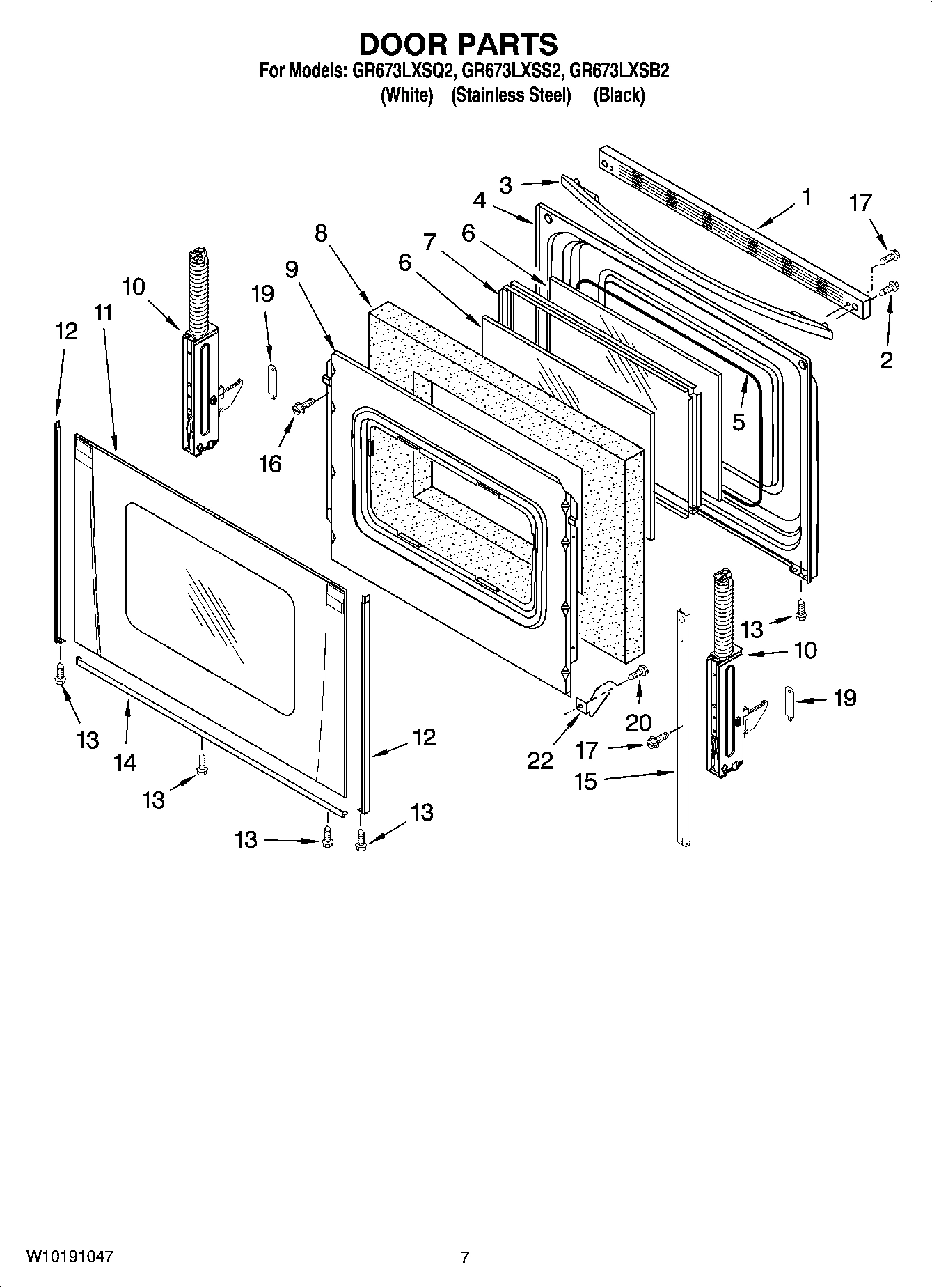05 - DOOR PARTS, OPTIONAL PARTS (NOT INCLUDED)