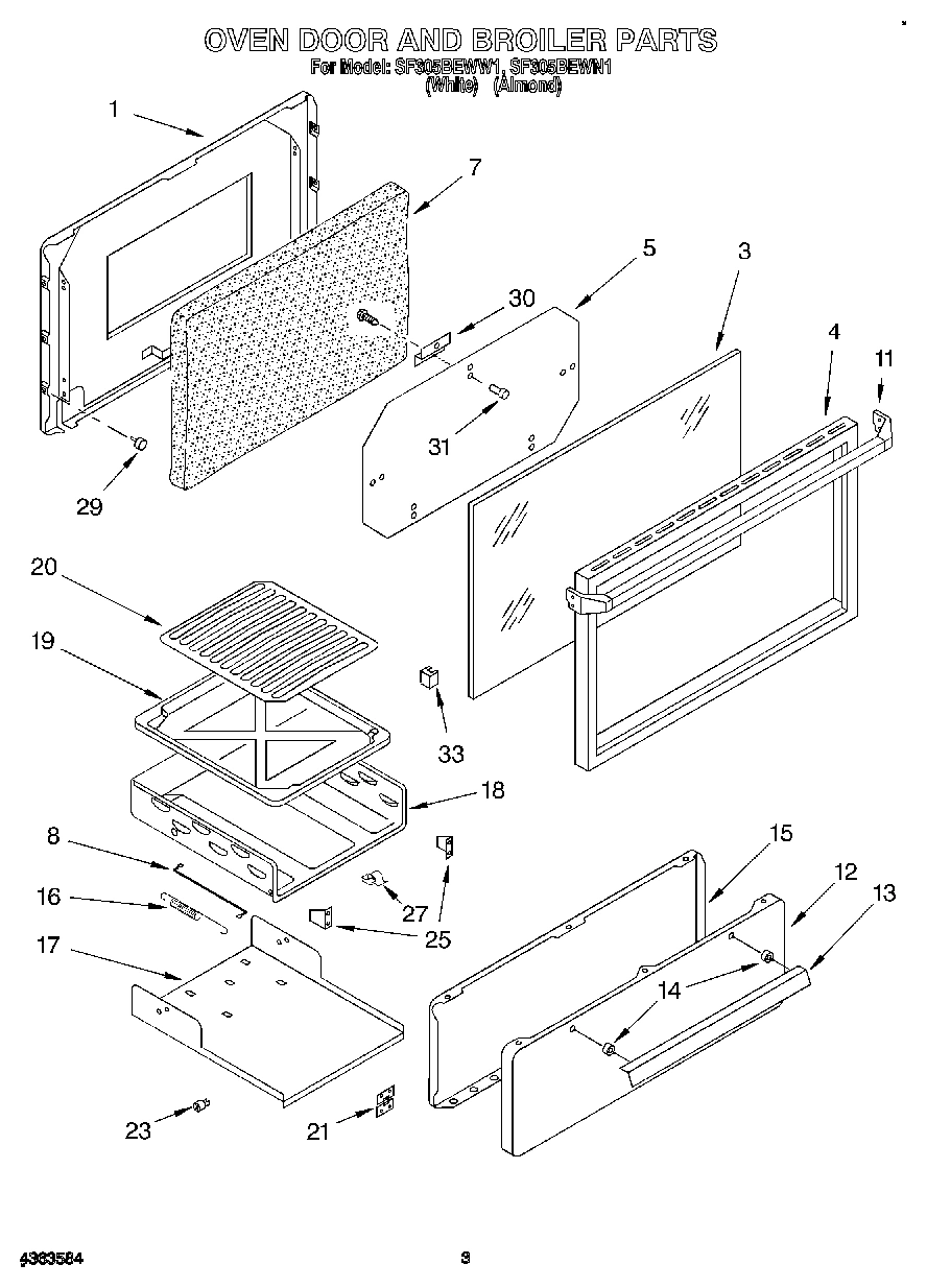 02 - OVEN DOOR AND BROILER