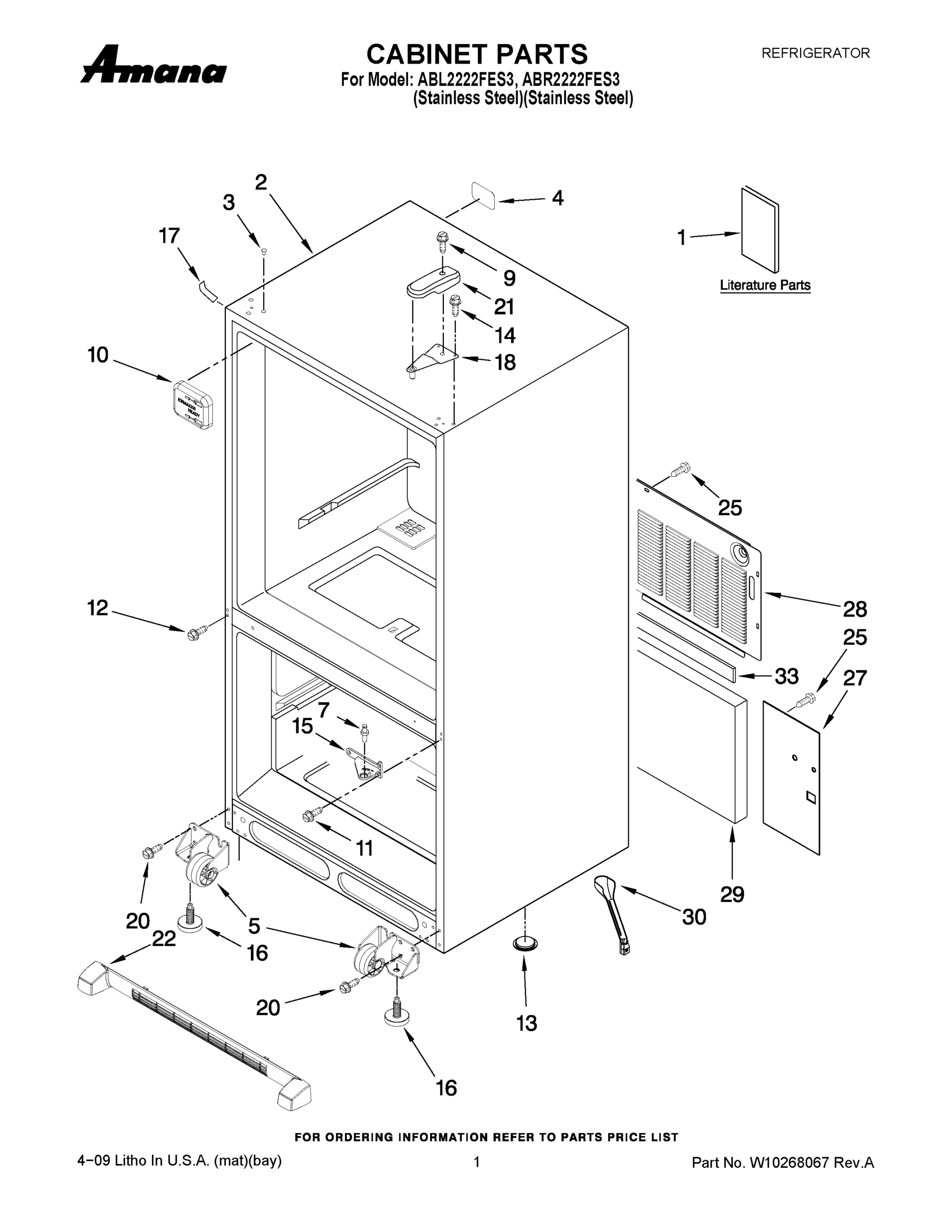 01 - CABINET PARTS