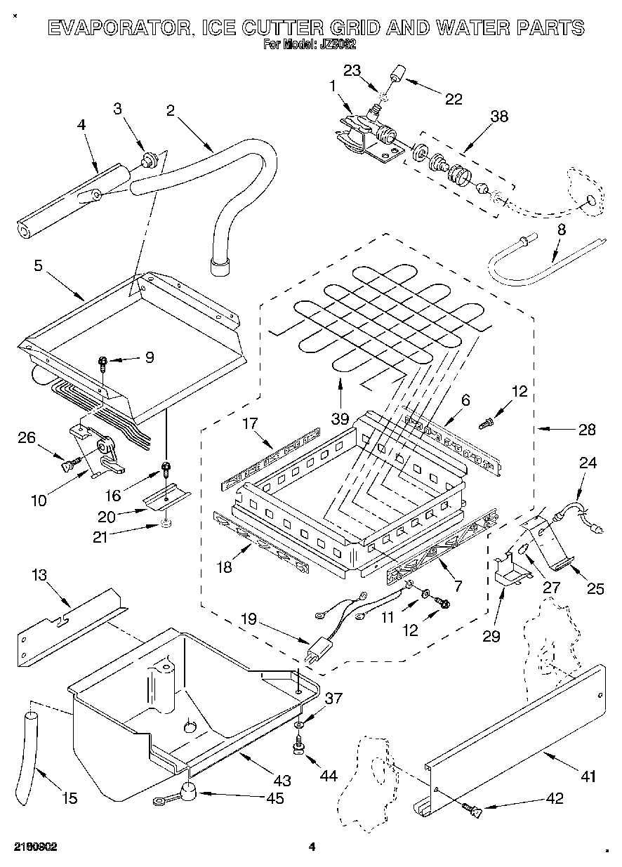 03 - EVAPORATOR, ICE CUTTER GRID AND WATER