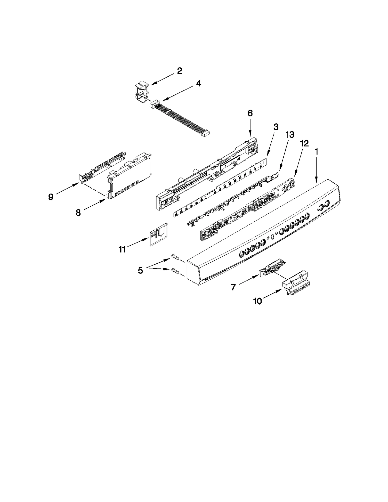 CONTROL PANEL AND LATCH PARTS
