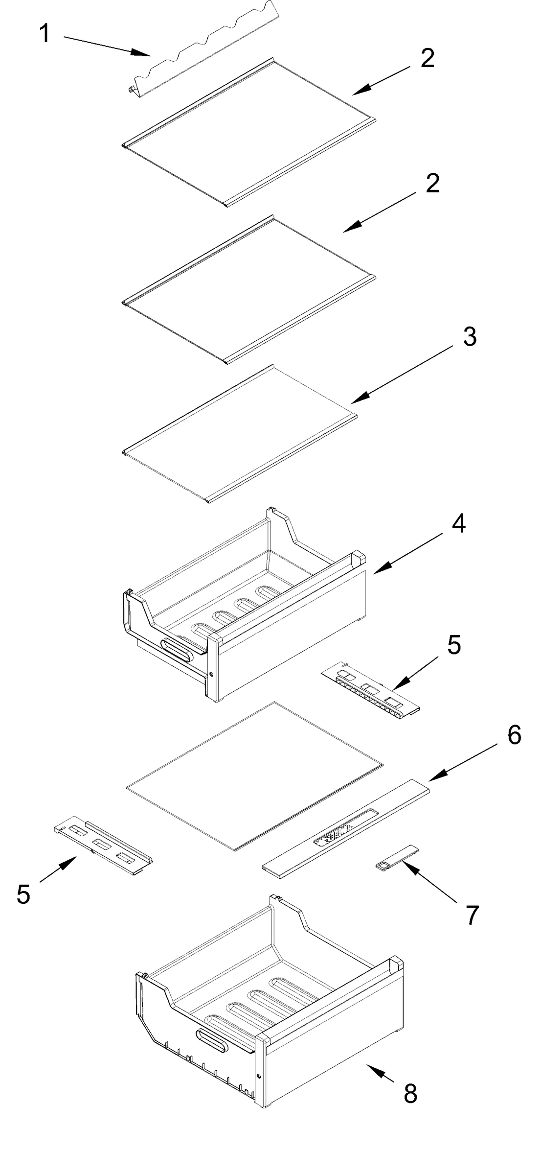 REFRIGERATOR SHELF PARTS