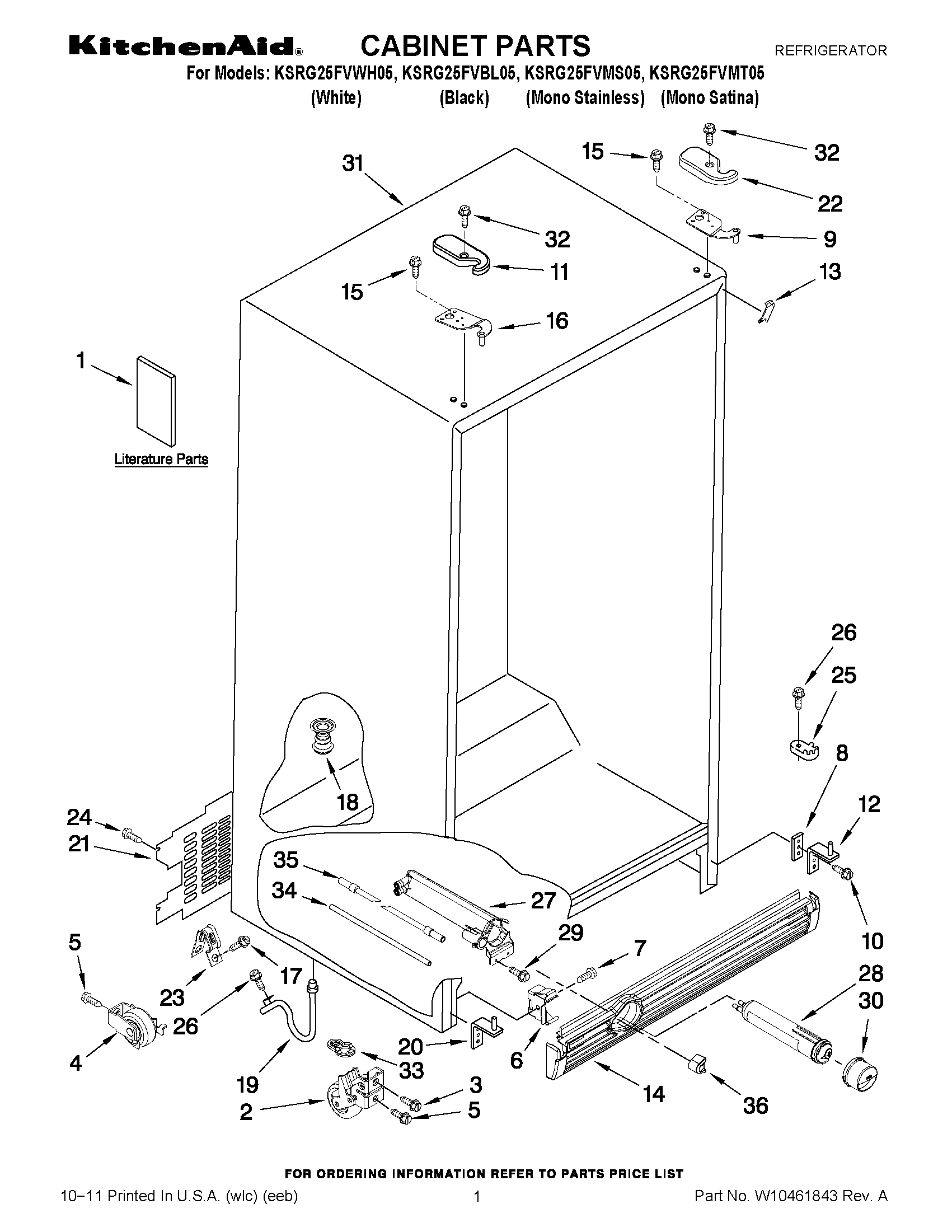 01 - CABINET PARTS