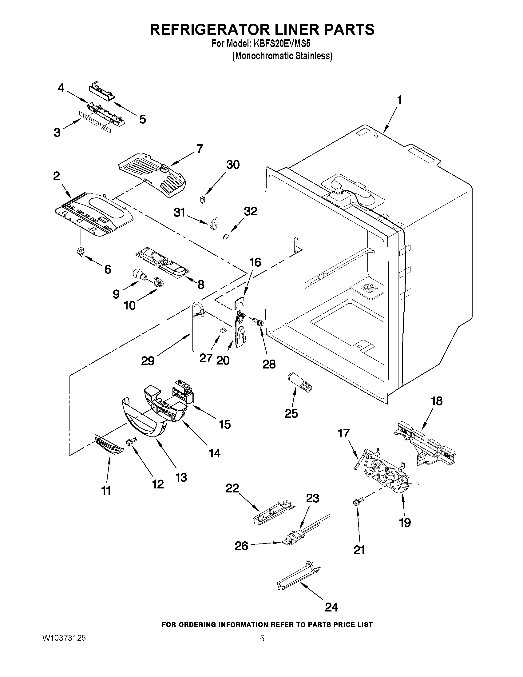 03 - REFRIGERATOR LINER PARTS