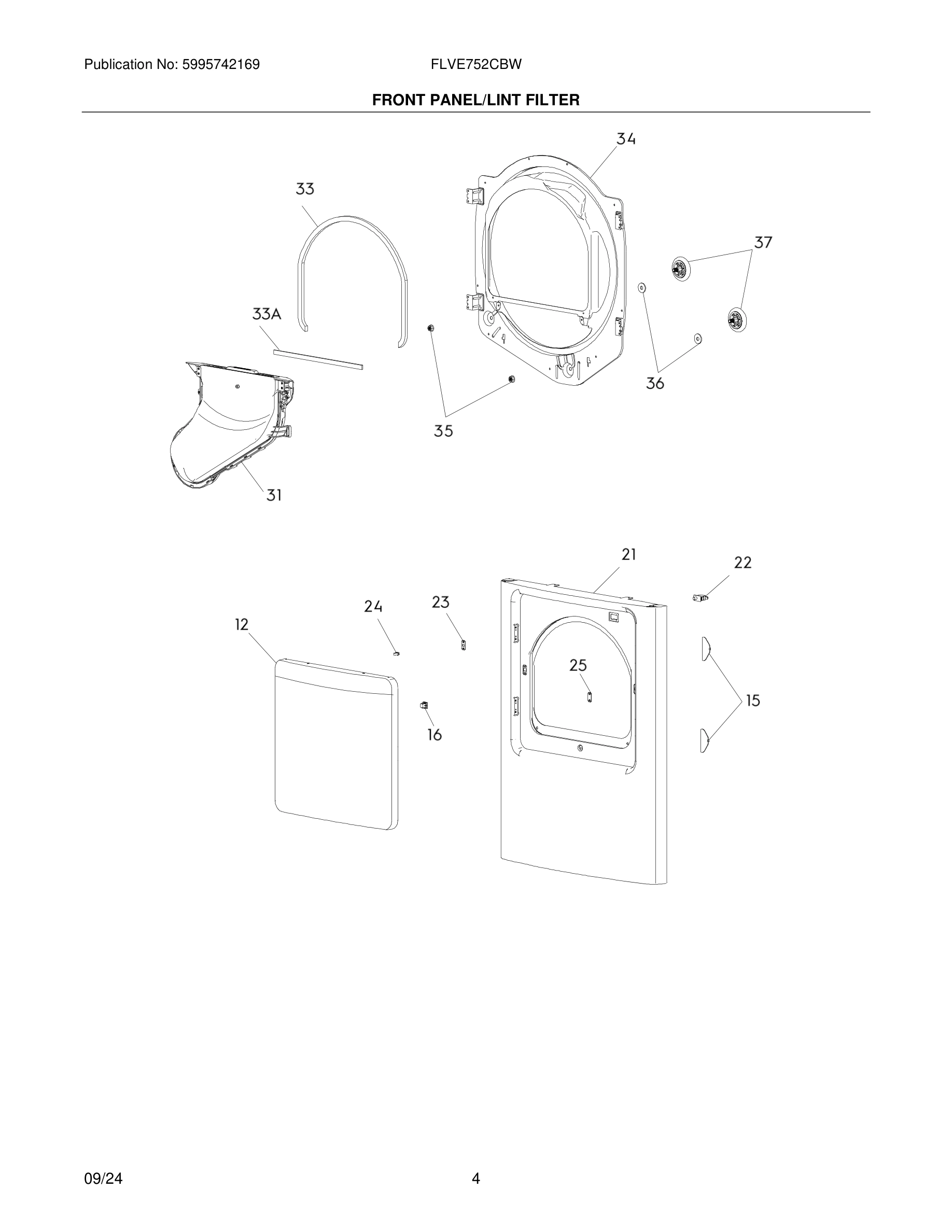 05 - FRONT PANEL/LINT FILTER