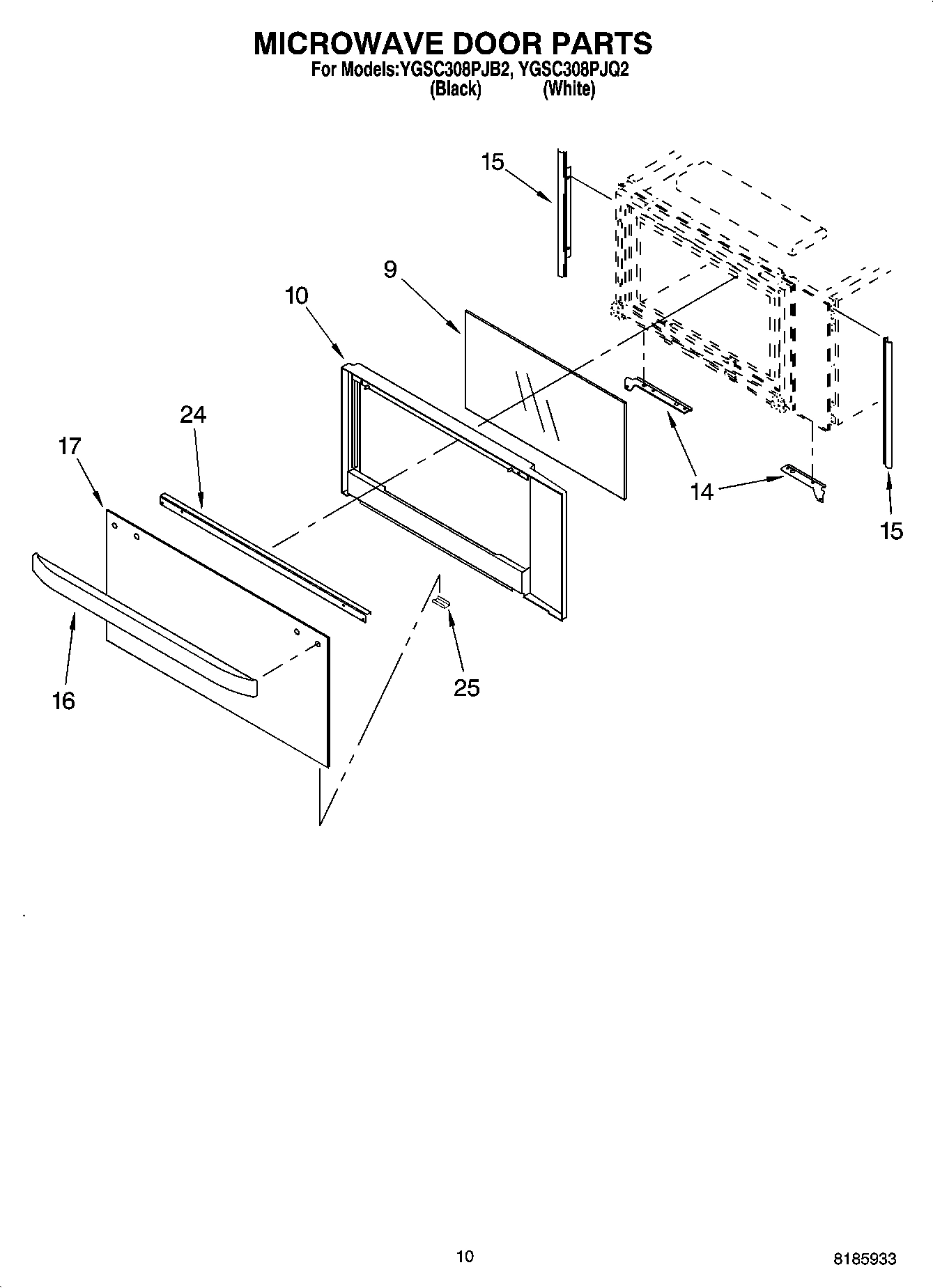 08 - MICROWAVE DOOR PARTS