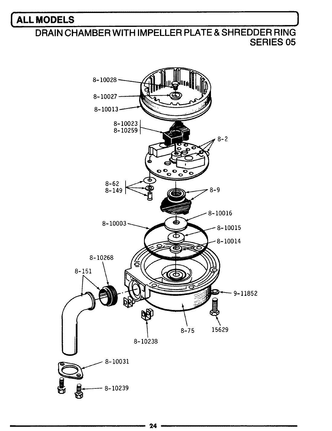 01 - DRAIN CHAMBER/IMPELLER PLATE & SHREDDER