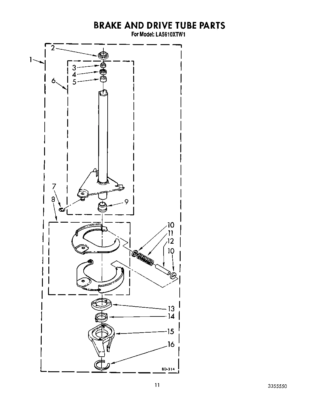 10 - BRAKE AND DRIVE TUBE