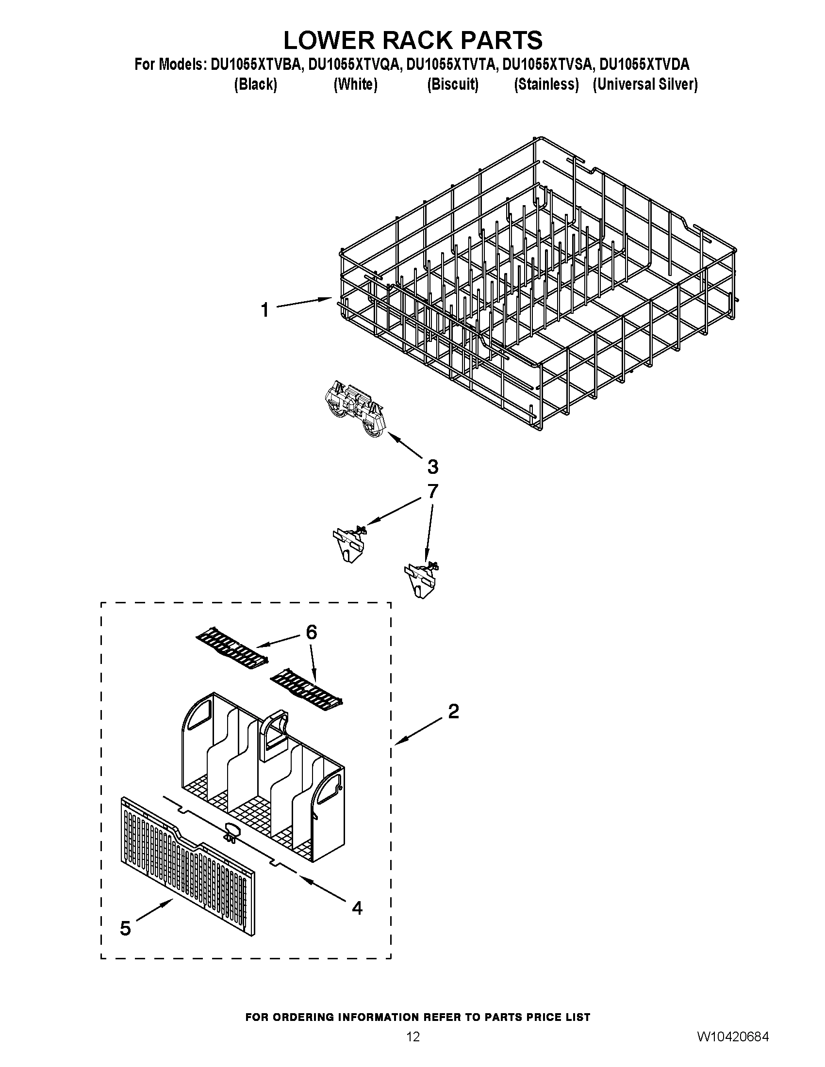 10 - LOWER RACK PARTS