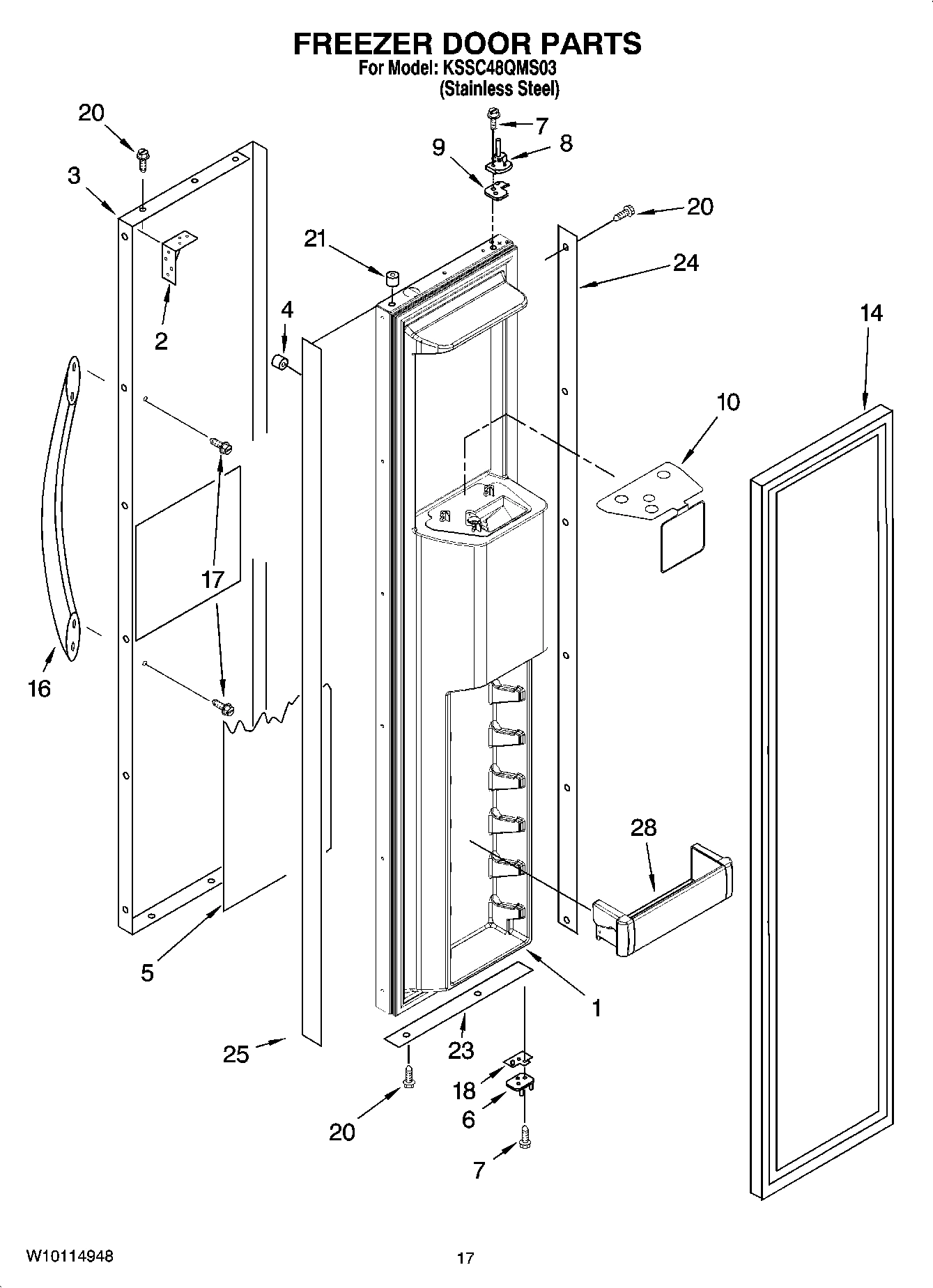 11 - FREEZER DOOR PARTS