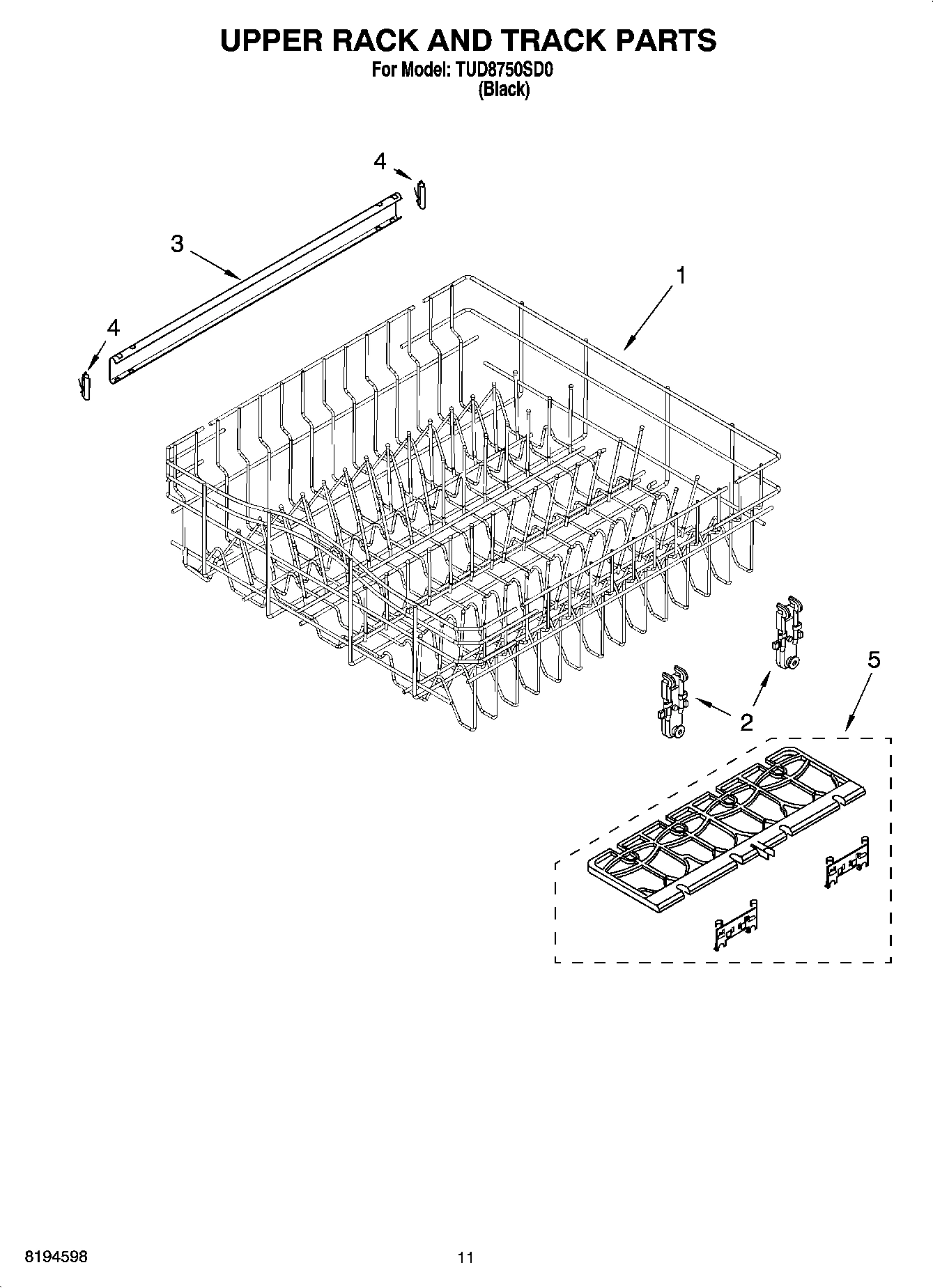 09 - UPPER RACK AND TRACK PARTS