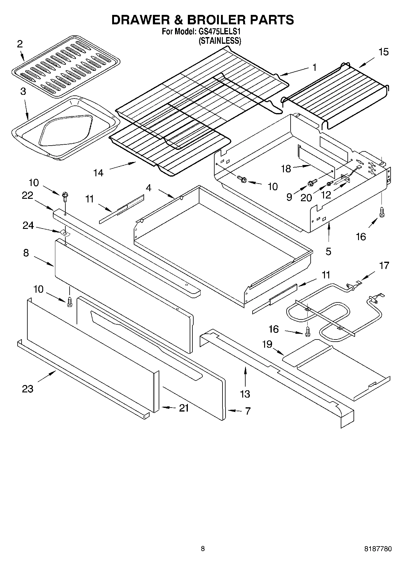 06 - DRAWER & BROILER PARTS, MISCELLANEOUS PARTS
