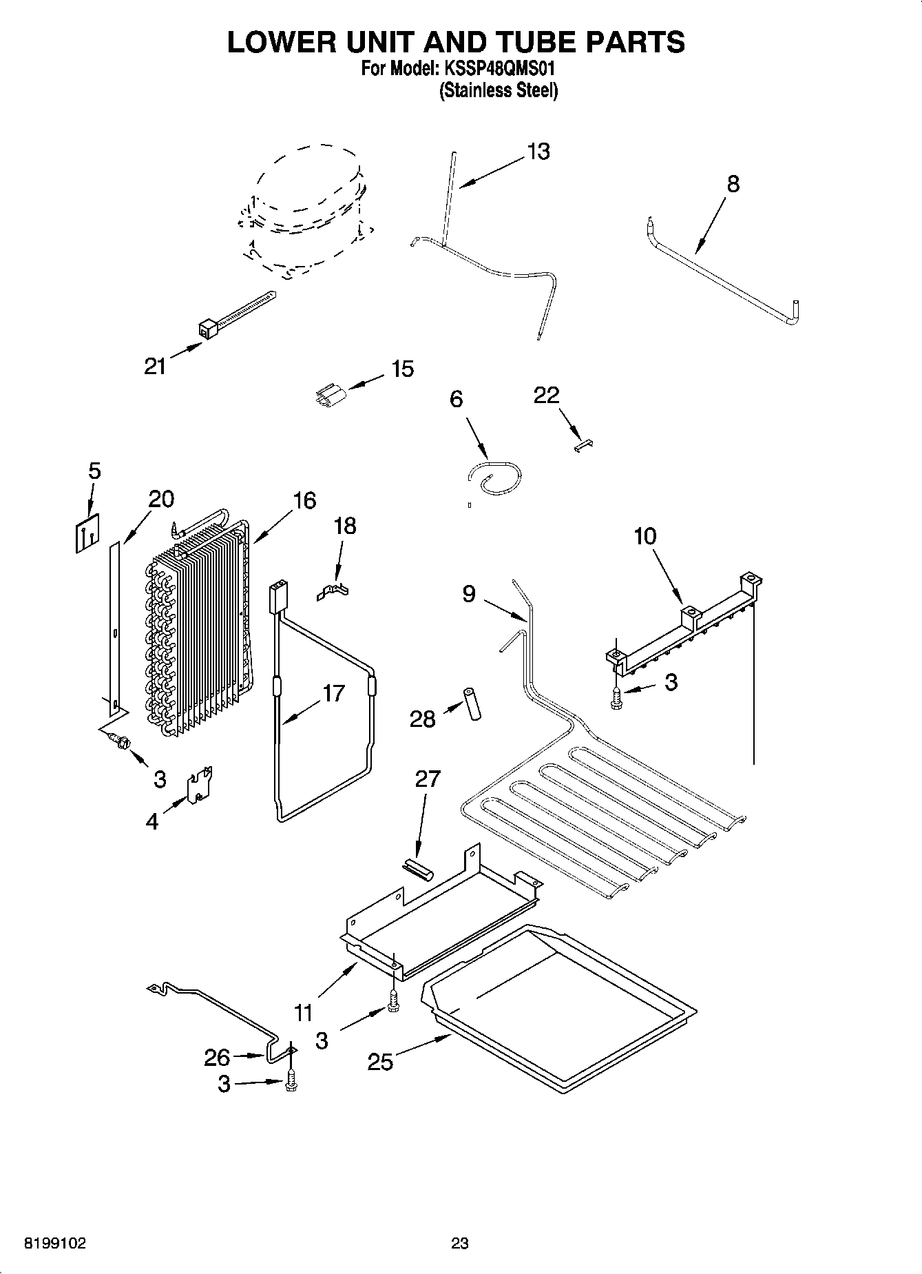 14 - LOWER UNIT AND TUBE PARTS