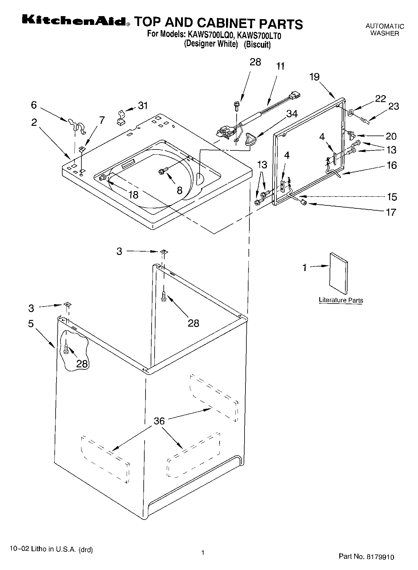 01 - TOP AND CABINET, LITERATURE