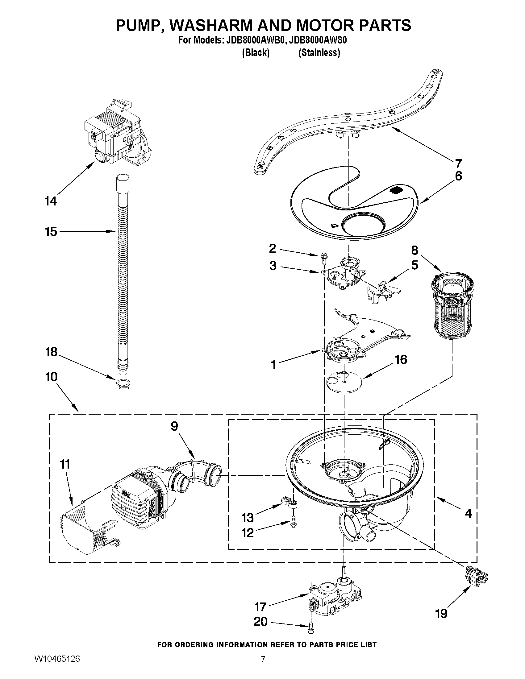 06 - PUMP, WASHARM AND MOTOR PARTS