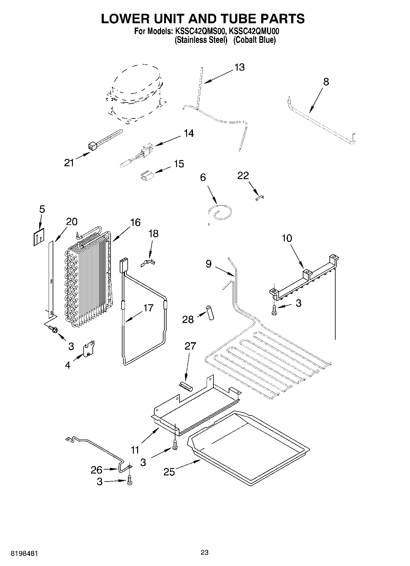 14 - LOWER UNIT AND TUBE PARTS
