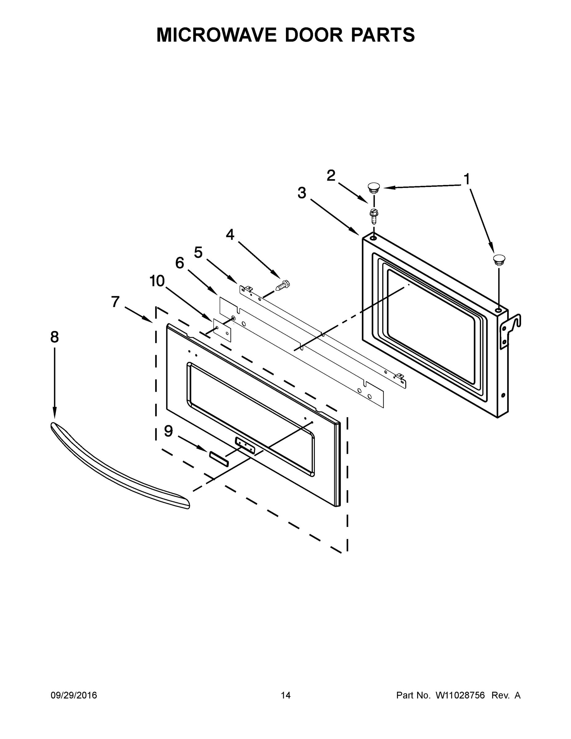 08 - MICROWAVE DOOR PARTS