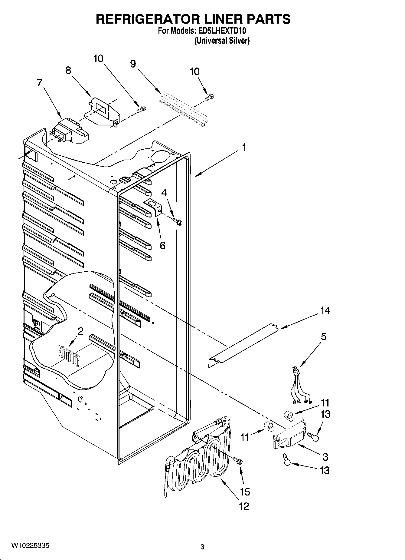 02 - REFRIGERATOR LINER PARTS