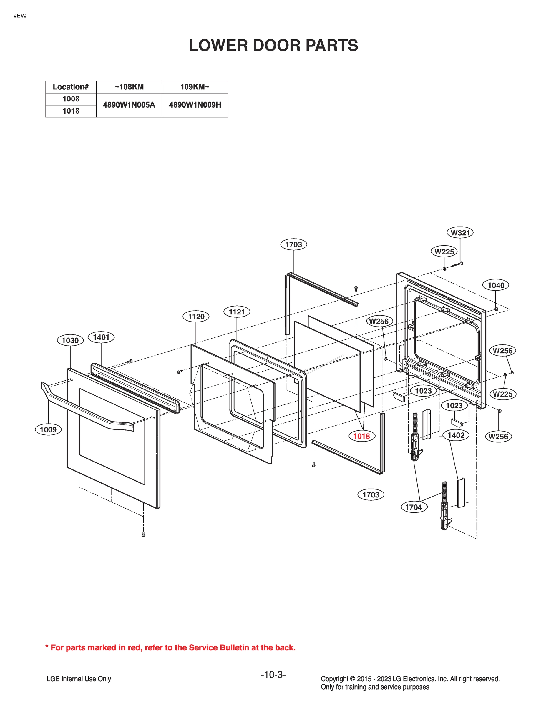 LOWER DOOR PARTS