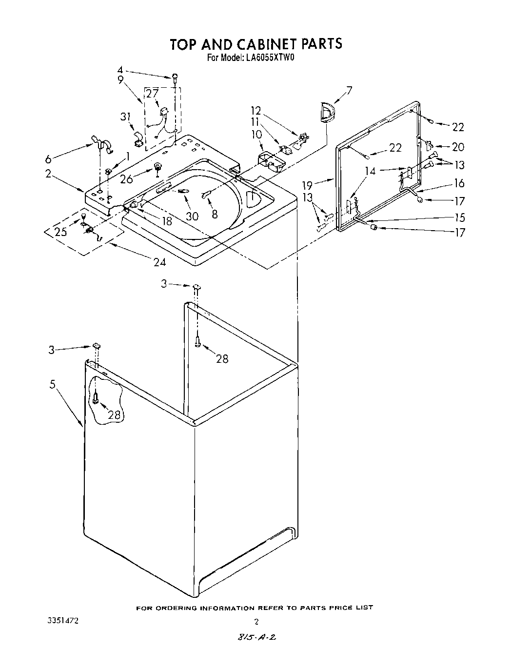 02 - TOP AND CABINET , LITERATURE AND OPTIONAL