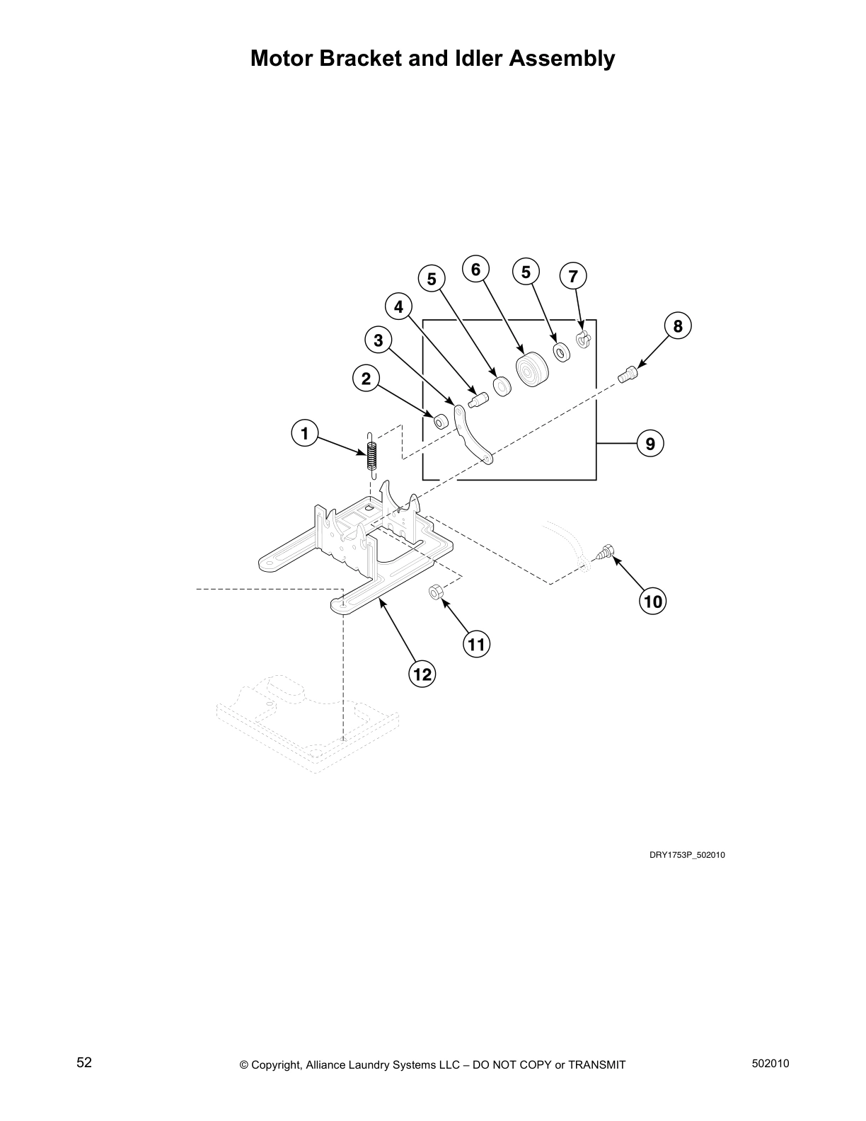 Motor Bracket and Idler Assembly