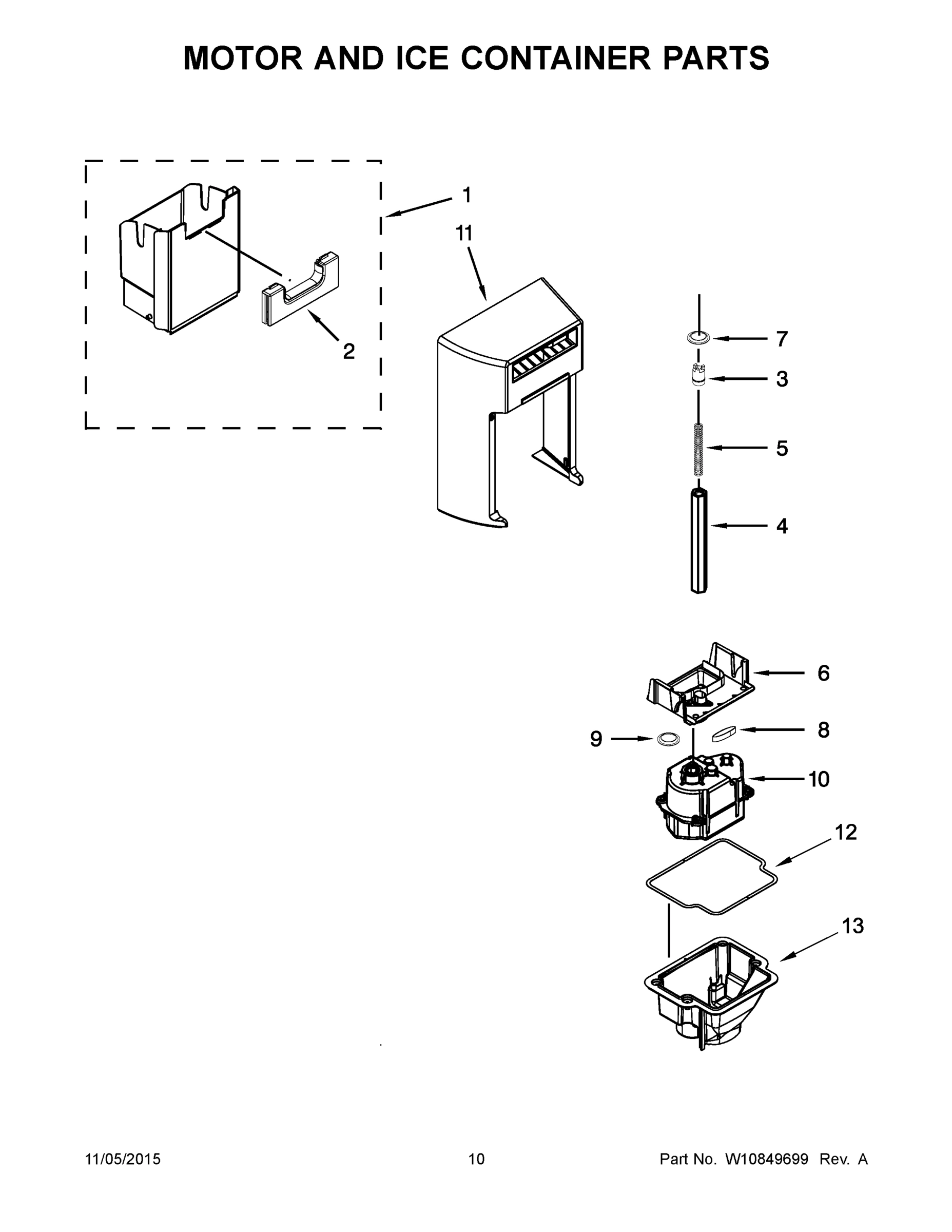 06 - MOTOR AND ICE CONTAINER PARTS