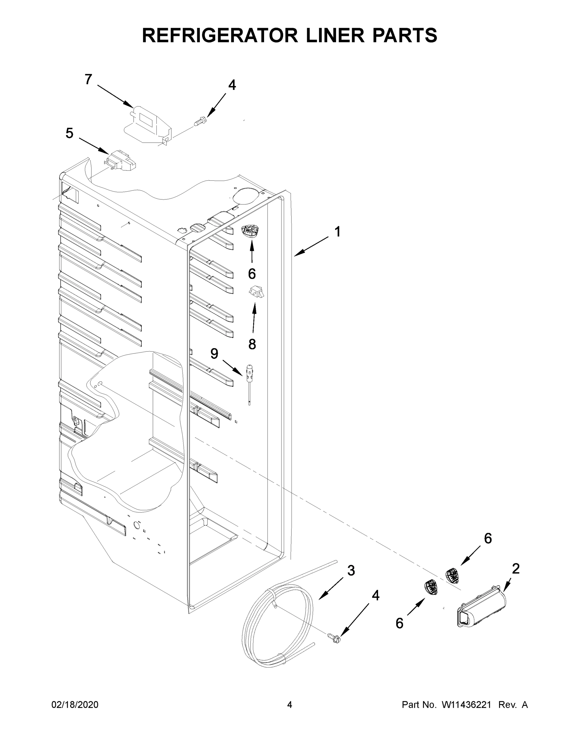 03 - REFRIGERATOR LINER PARTS