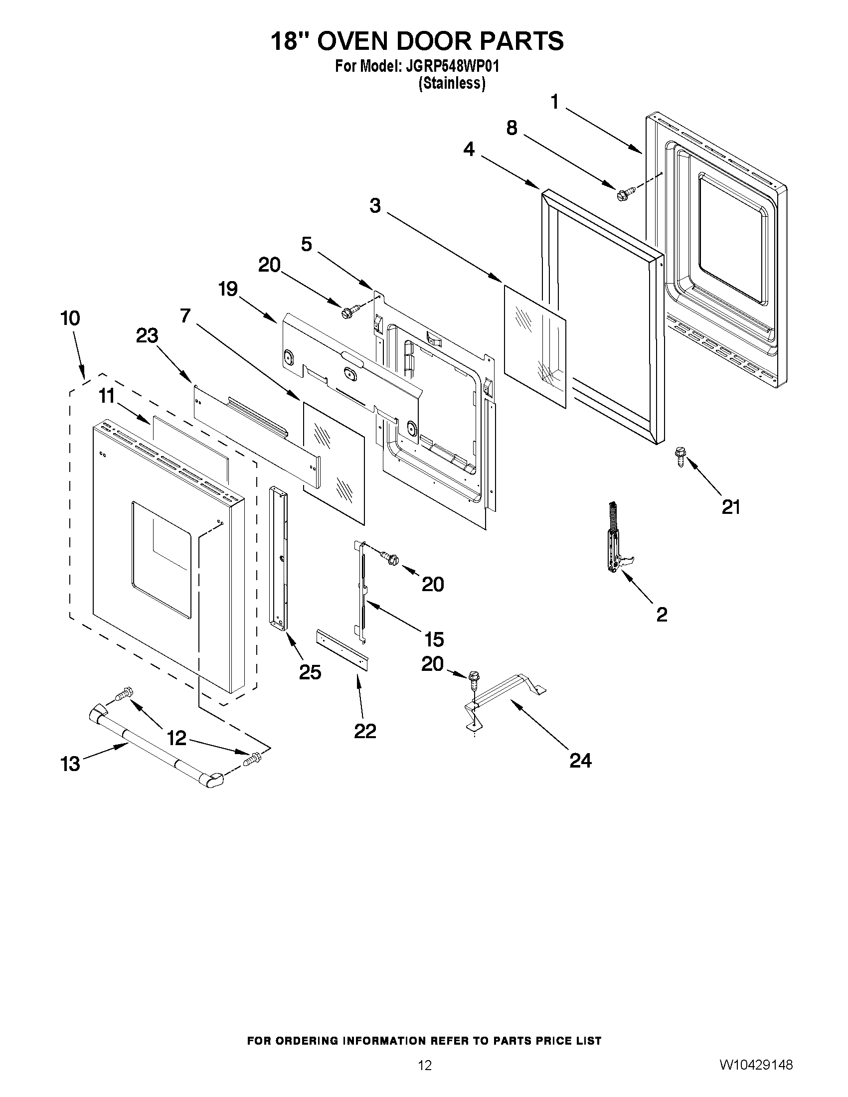08 - 18`` OVEN DOOR PARTS