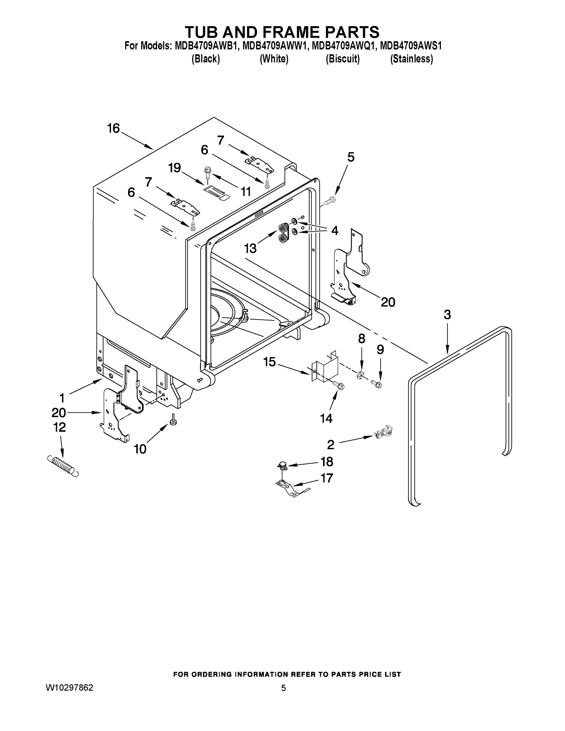 05 - TUB AND FRAME PARTS