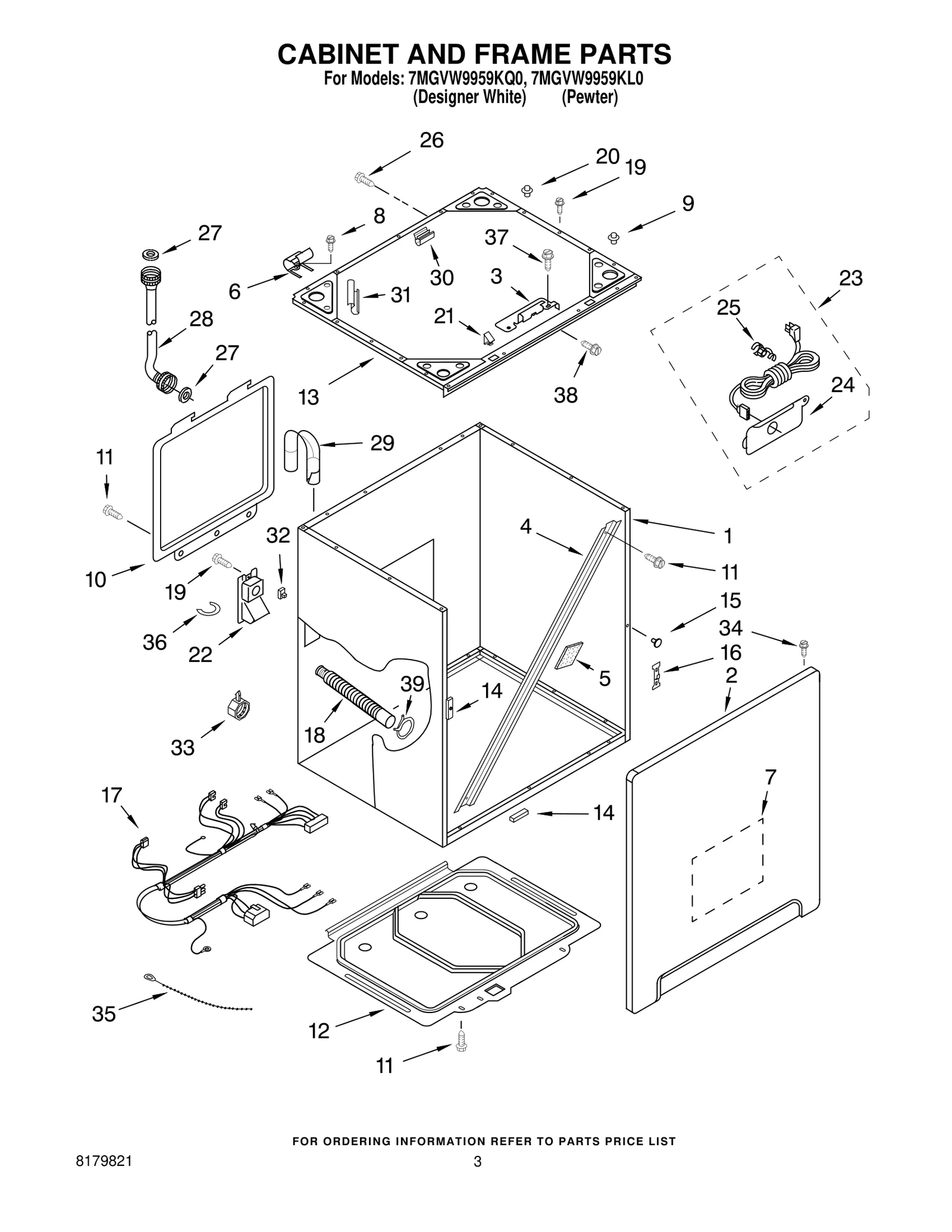 CABINET AND FRAME PARTS