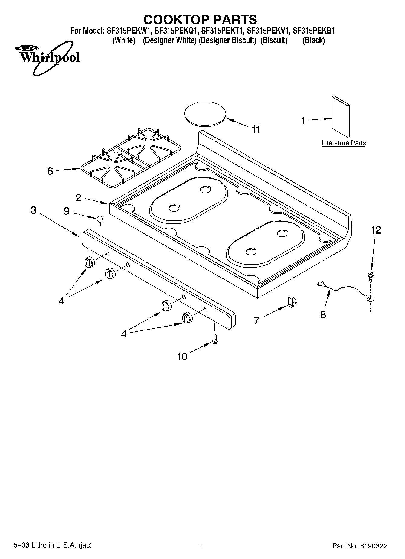 01 - COOKTOP PARTS