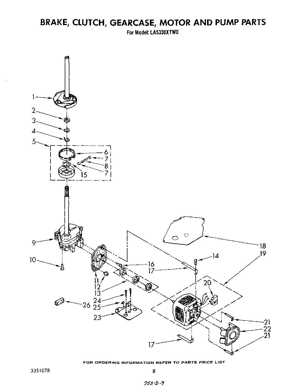 06 - BRAKE, CLUTCH, GEARCASE, MOTOR AND PUMP