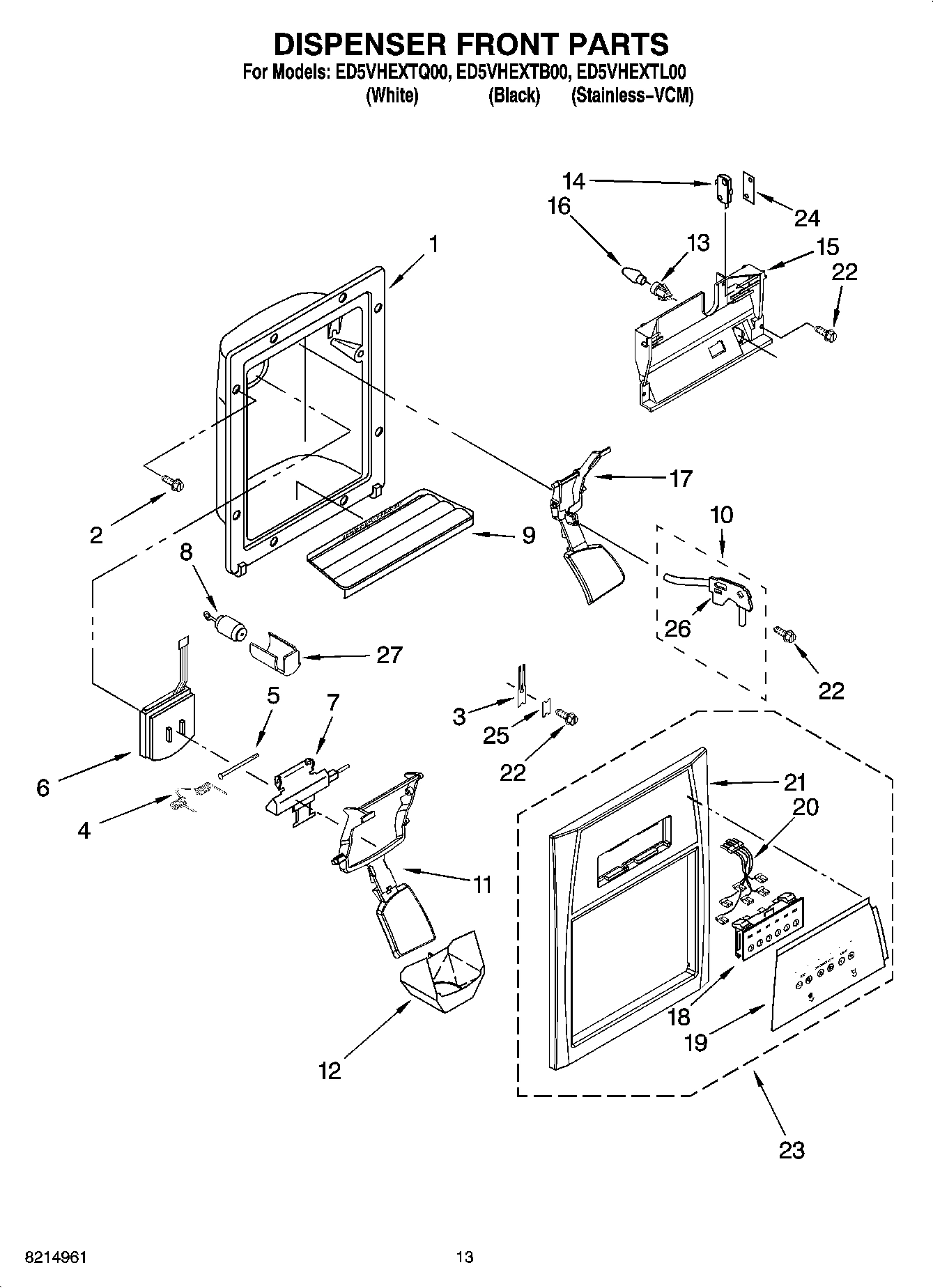 08 - DISPENSER FRONT PARTS