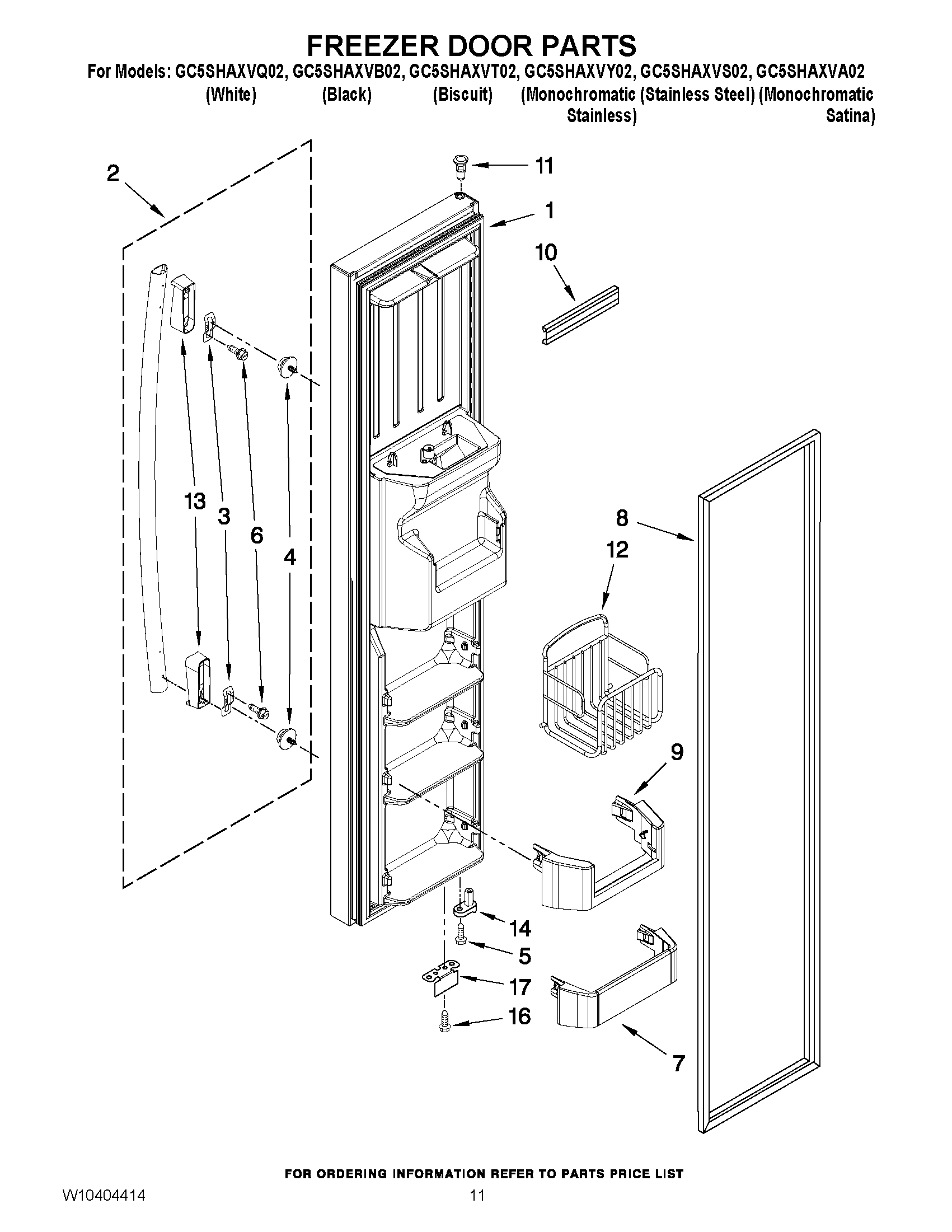 07 - FREEZER DOOR PARTS