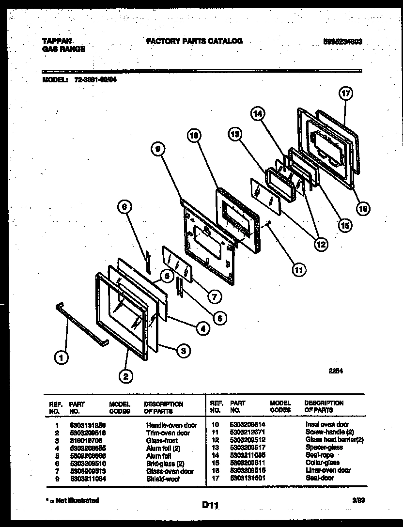 05 - LOWER OVEN DOOR PARTS