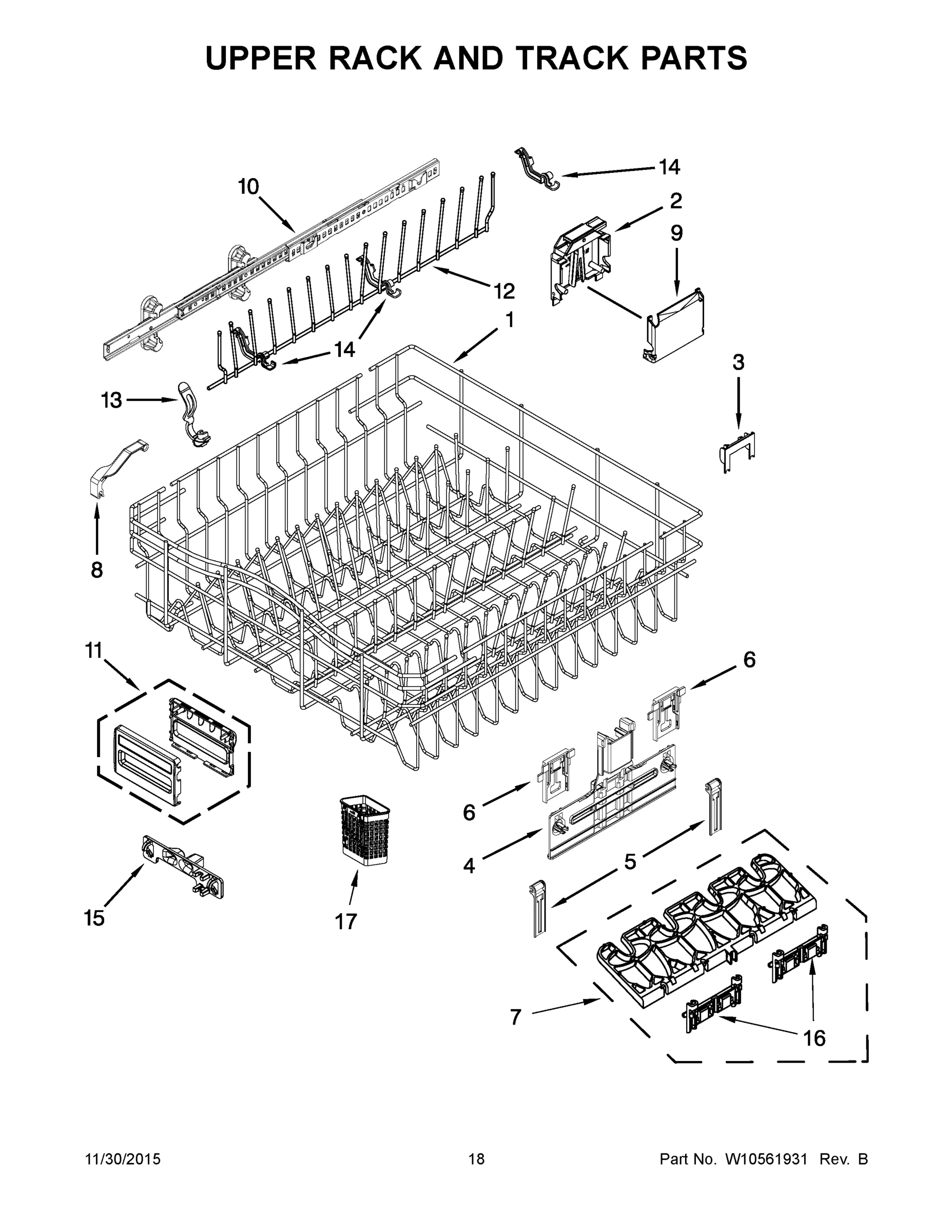 10 - UPPER RACK AND TRACK PARTS