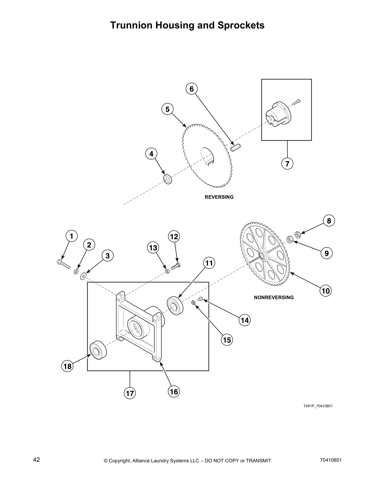 Trunnion Housing and Sprockets