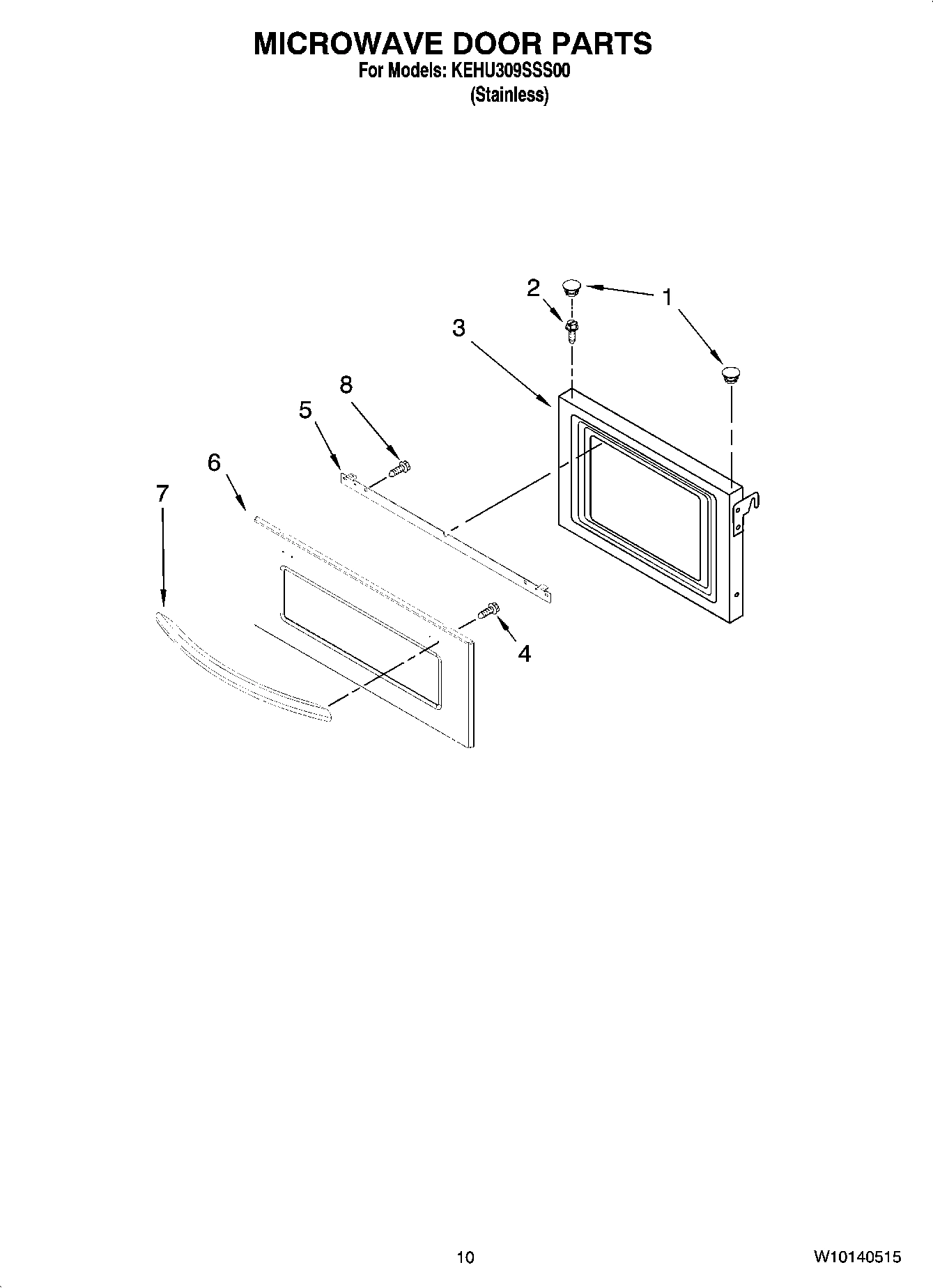 08 - MICROWAVE DOOR PARTS, OPTIONAL PARTS