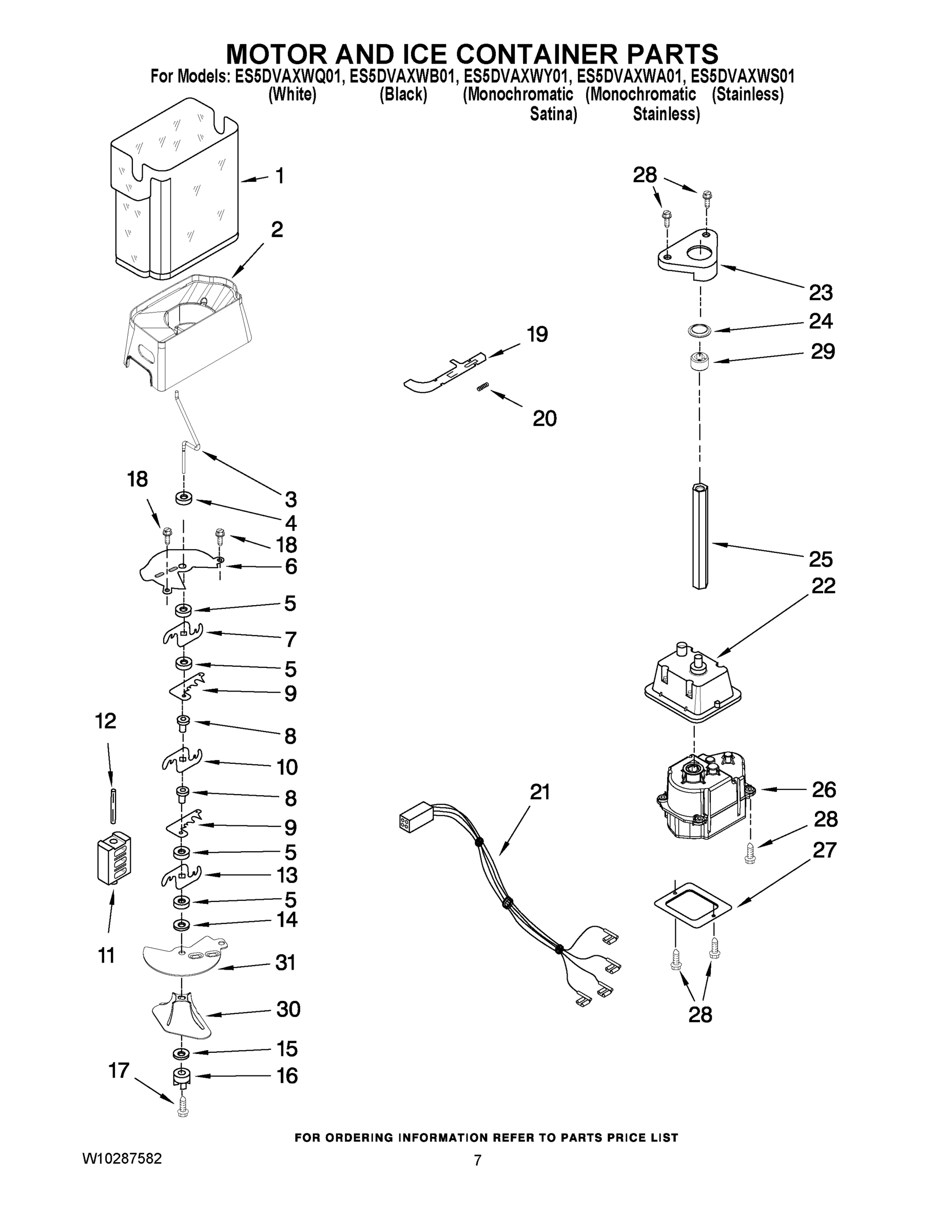 05 - MOTOR AND ICE CONTAINER PARTS