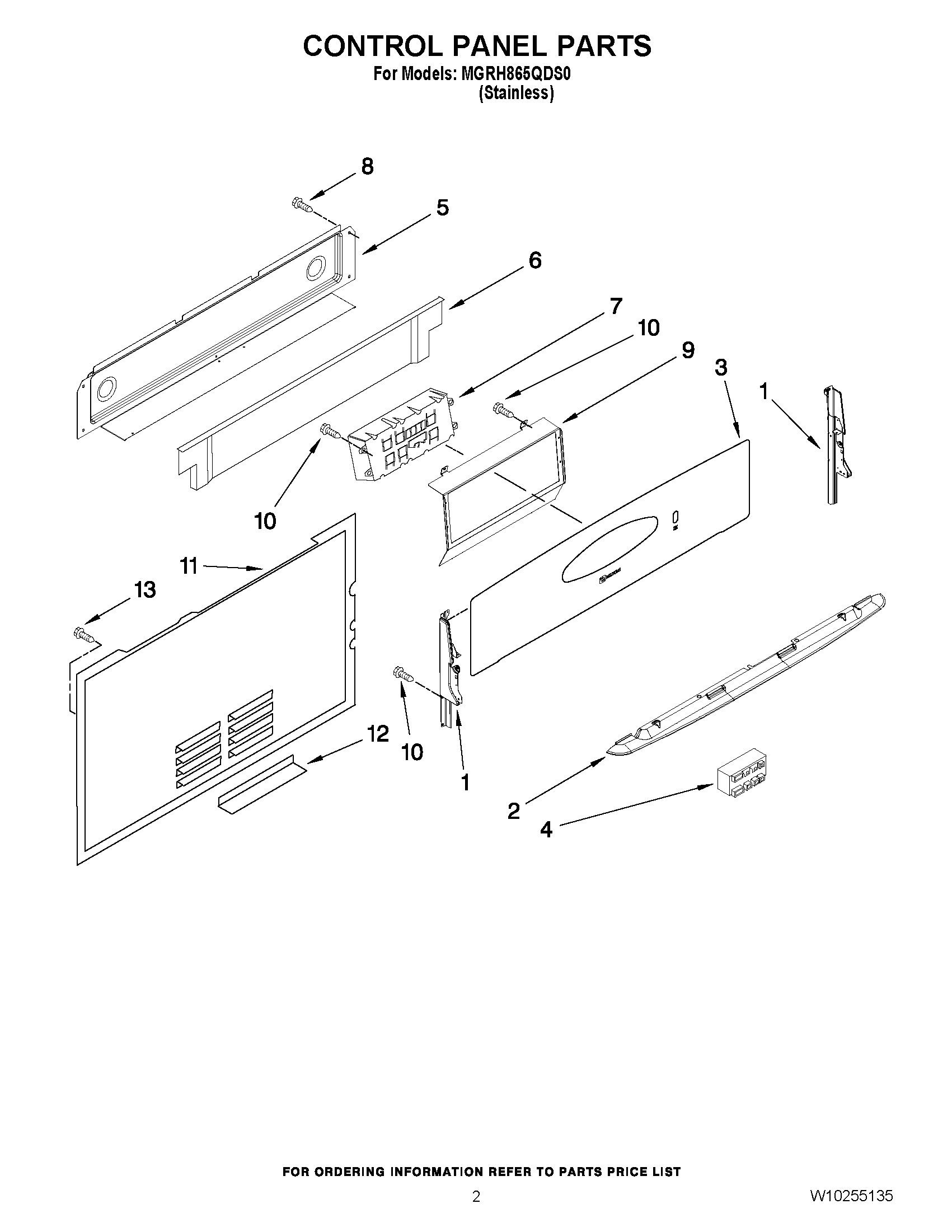 02 - CONTROL PANEL PARTS