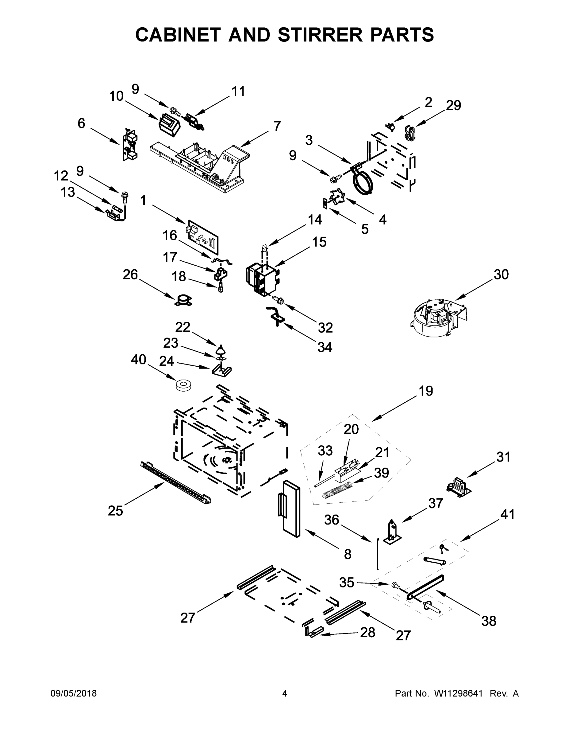 03 - CABINET AND STIRRER PARTS